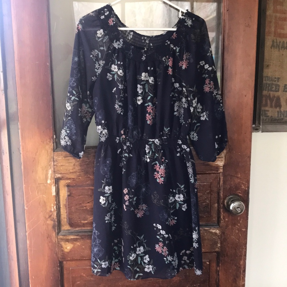 Navy floral Maurices dress